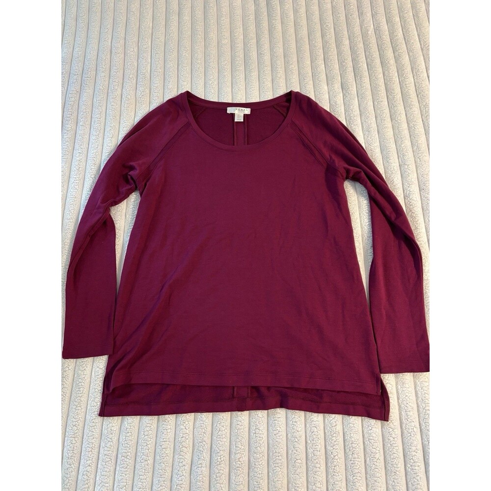 Kenar Scoop Neck Modal Blend Sweater Women’s Large Fuscia Pink Purple Layering